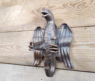 Forged Eagle Wall Hook: Handmade Metal Clothes Hook