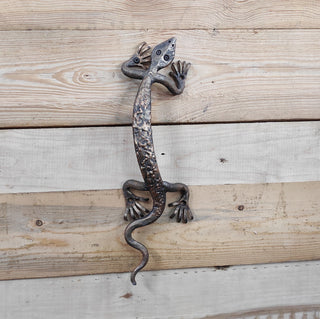 Handmade Lizard Door Handle: Metal Barn Door Pull