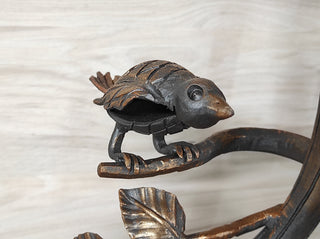 Handmade Forged Bird Table Lamp with Shade