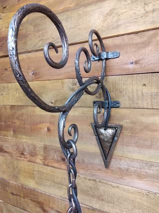 Hand Forged Metal Wall Lamp: Medieval Style Lighting