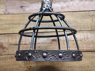 Hand Forged Metal Wall Lamp: Medieval Style Lighting