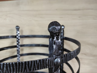 Handmade Metal Firewood Basket: Rustic Fireplace Log Holder