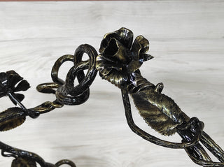 Handmade Wrought Iron Firewood Basket: Fireplace Log Holder