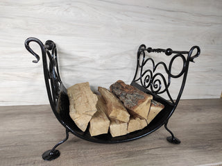 Firewood storage basket, firewood rack