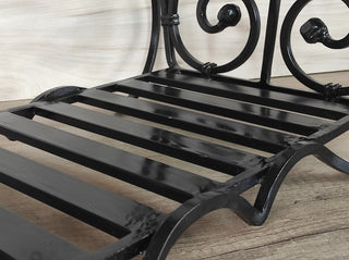 Hand Forged Firewood Basket: Decorative Fireplace Log Holder