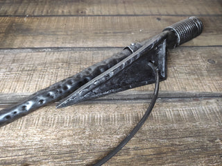 Hand Forged Wrought Iron Viking Torch Sconce - Medieval Wall Light