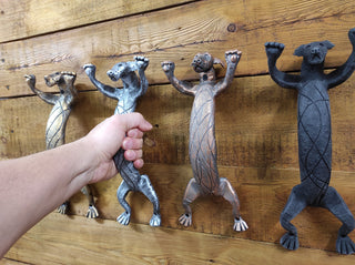 Hand Forged Dog Door Handle: Metal Barn Door Hardware