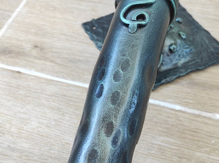 Hand Forged Wrought Iron Wall Sconce: Viking Medieval Torch Lantern