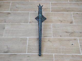 Hand Forged Wrought Iron Wall Sconce: Viking Medieval Torch Lantern