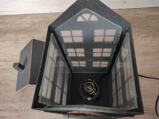 Handmade Wrought Iron Lantern Lamp: Medieval Style Bedside Night Light