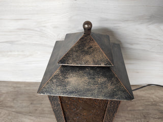 Handmade Wrought Iron Table Lamp: Viking Decor Lantern