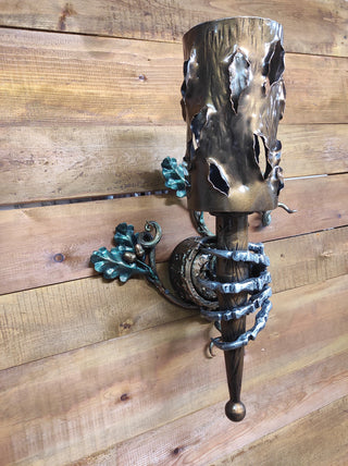 Wall Light, Wall lantern, Viking sconce torch, Medieval sconce torch, Viking lantern, Wall lanterns, Wrought iron sconces, Medieval lantern