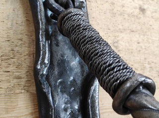 Hand Forged Iron Axe Door Knocker: Medieval Style Decor
