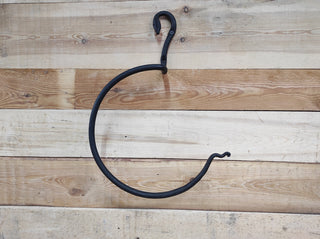 Handmade Wrought Iron "Snake" Towel Ring - Black Metal Towel Holder