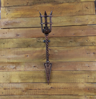 Medieval torch, wrought iron sconce