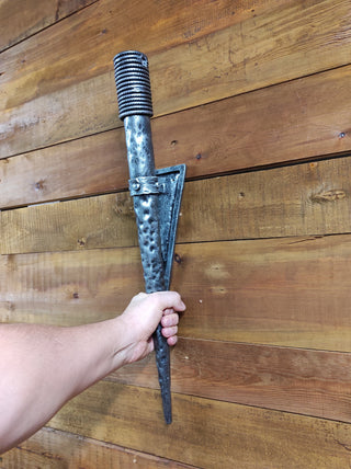 Hand Forged Wrought Iron Viking Sconce Torch - Medieval Wall Lantern