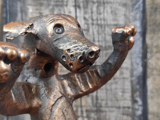 Hand Forged Dog Door Handle: Metal Barn Door Hardware