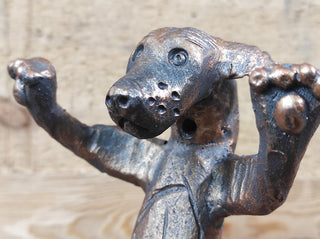 Hand Forged Dog Door Handle: Metal Barn Door Hardware