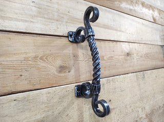 Barn door handle, door handles, metal door handles, metal handle, hand forged handle, door decor, wrought hardware, hand forged handle