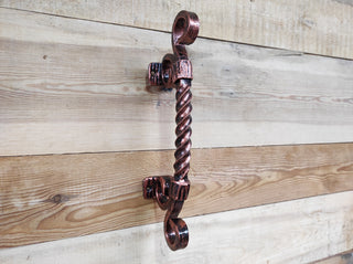 Hand Forged Barn Door Handle: Rustic Medieval Metal Hardware