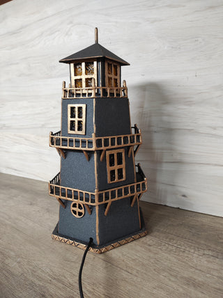 Metal table lamp, lighthouse night light, bedside lamp, wrought iron lamps, wrought iron decor, lantern,