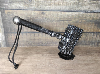 Hand Forged Wrought Iron Viking Hammer: Decorative Iron Gift, Thor hammer