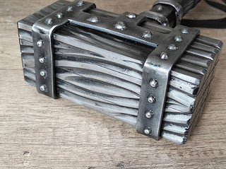 Hand Forged Wrought Iron Viking Hammer: Decorative Thor Hammer