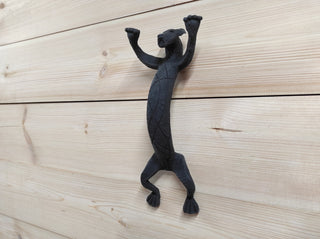 Hand Forged Dog Door Handle: Metal Barn Door Hardware
