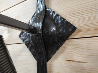 Hand Forged Wrought Iron Wall Sconce: Medieval Viking Torch