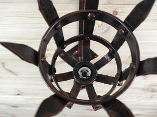 Hand Forged Wrought Iron Wall Sconce: Medieval Viking Torch Lantern