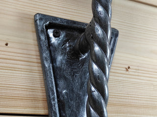 Hand Forged Wrought Iron Wall Sconce: Viking Medieval Torch