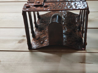 Handmade Wrought Iron Wall Lamp: Viking Decor Lantern