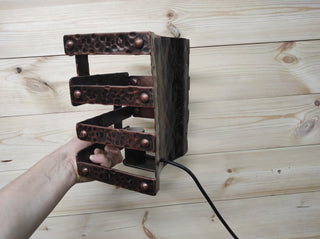 Handmade Wrought Iron Wall Lamp: Viking Decor Lantern