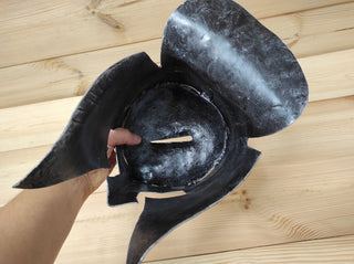 Handmade Spartan Helmet Axe Holder: Metal Axe Stand