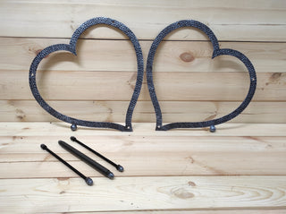 Heart Firewood Basket: Wrought Iron Fireplace Log Holder