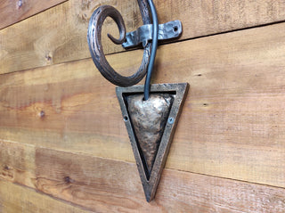Hand Forged Metal Wall Lamp: Medieval Style Lighting