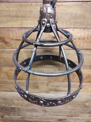 Hand Forged Metal Wall Lamp: Medieval Style Lighting