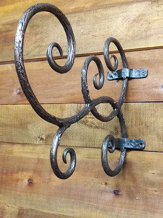 Hand Forged Metal Wall Lamp: Medieval Style Lighting