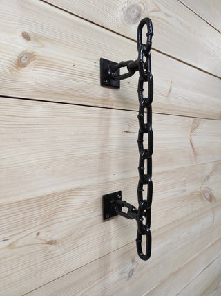 Handmade Forged Steel Chain Barn Door Handle: Metal Door Pull