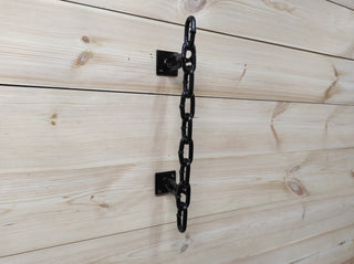 Barn door handle Chain, metal door pull, original door handle, handmade handle, workshop handle, garage handle