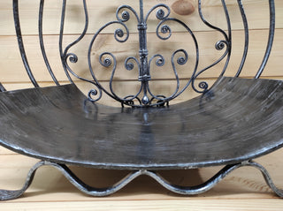 Handmade Wrought Iron Log Holder: Decorative Firewood Basket