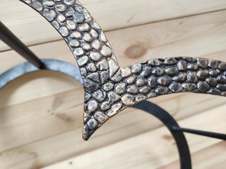 Handmade Heart Firewood Rack: Wrought Iron Fireplace Basket