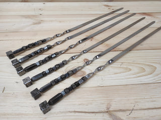 Hand forged, Stainless steel skewers, Steel gift, Cookware for camping, Housewares, Stainless steel gift, Grill utensils, Iron gifts