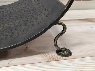 Hand Forged Wrought Iron Firewood Basket - Custom Color Log Holder