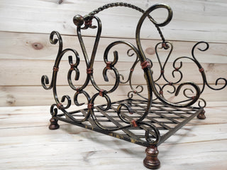 Log holder, Firewood storage, Firewood rack, Firewood basket, Metal basket for firewood, Storage basket, Wrought iron basket