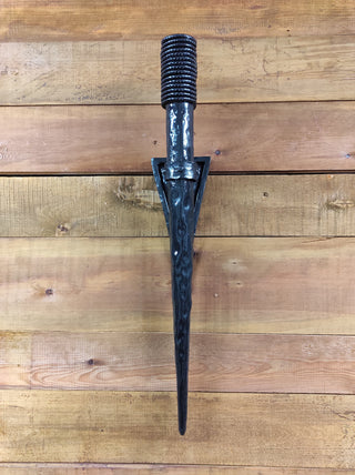 Hand Forged Wrought Iron Viking Torch Sconce - Medieval Wall Light