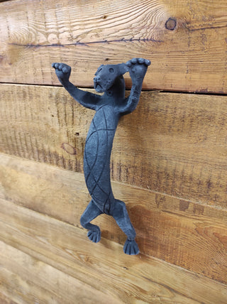 Hand Forged Dog Door Handle: Metal Barn Door Hardware