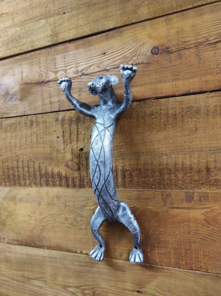 Hand Forged Dog Door Handle: Metal Barn Door Hardware