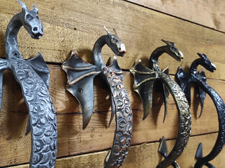 Dragon door handle, door handle, metal handle, hand forged handle, barn door handle, door decor, wrought hardware, metal forged handle