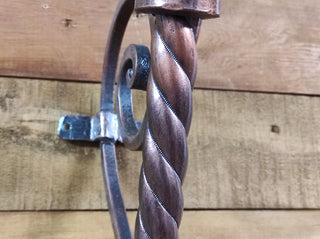 Medieval torch, wrought iron sconce